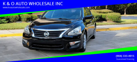2015 Nissan Altima for sale at K & O AUTO WHOLESALE INC in Jacksonville FL