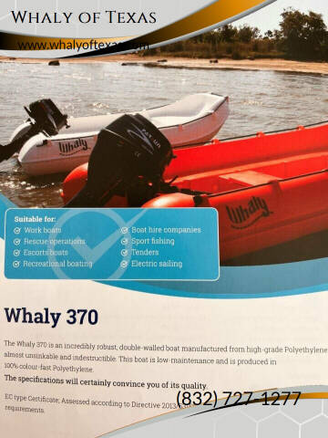 2023 WHALY  dinghy, made in Holland 370-Pricing is equipped for sale at Whaly of Texas in Kemah TX