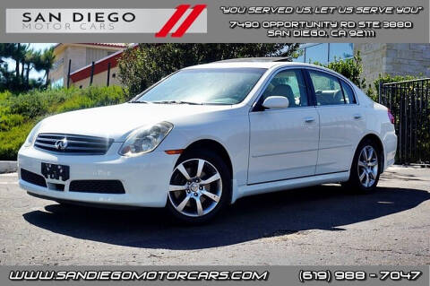 2006 Infiniti G35 for sale at San Diego Motor Cars LLC in Spring Valley CA