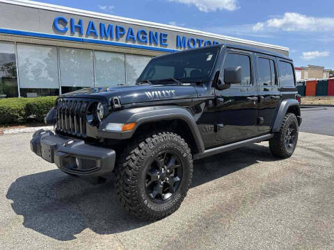 2022 Jeep Wrangler Unlimited for sale at Champagne Motor Car Company in Willimantic CT