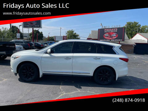 2015 Infiniti QX60 for sale at Fridays Auto Sales LLC in Pontiac MI