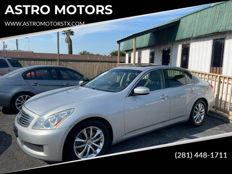 2009 Infiniti G37 Sedan for sale at ASTRO MOTORS in Houston TX