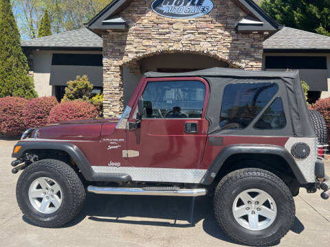 2001 Jeep Wrangler for sale at Hoyle Auto Sales in Taylorsville NC