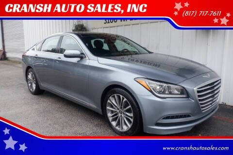 2015 Hyundai Genesis for sale at CRANSH AUTO SALES, INC in Arlington TX