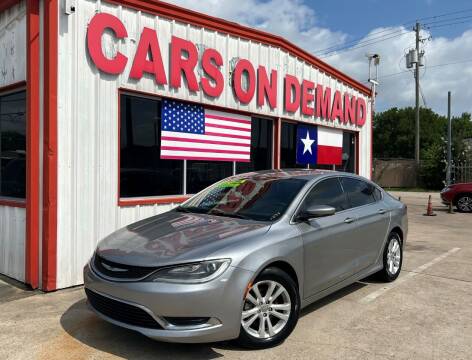 2015 Chrysler 200 for sale at Cars On Demand 2 in Pasadena TX