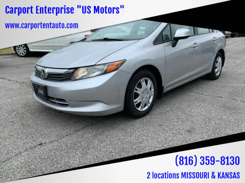 2012 Honda Civic for sale at Carport Enterprise "US Motors" in Kansas City MO