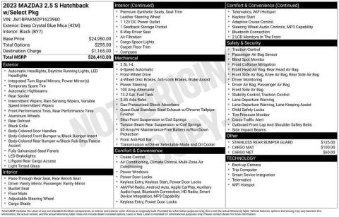 2023 Mazda Mazda3 Hatchback 2.5 S Select