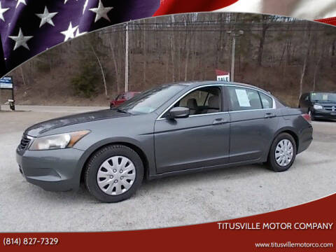 2008 Honda Accord for sale at Titusville Motor Company in Titusville PA