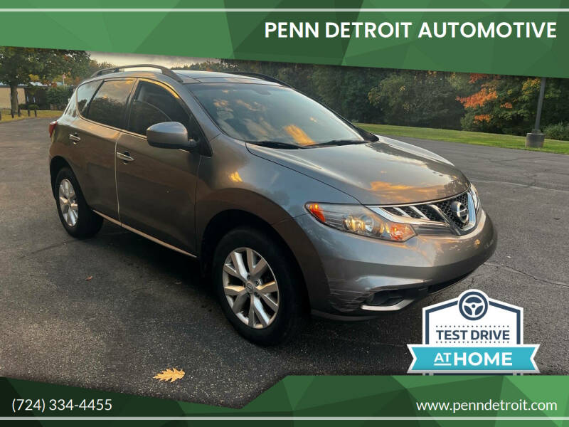 2013 Nissan Murano for sale at Penn Detroit Automotive in New Kensington PA