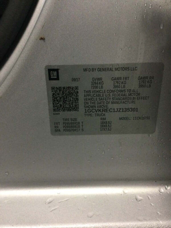 2018 Chevrolet Silverado 1500 LT