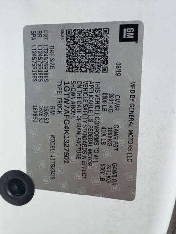 2019 GMC Savana 2500