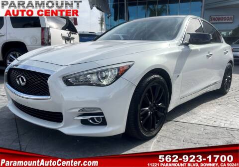 2015 Infiniti Q50 for sale at PARAMOUNT AUTO CENTER in Downey CA