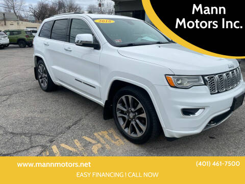 2018 Jeep Grand Cherokee for sale at Mann Motors Inc. in Warwick RI