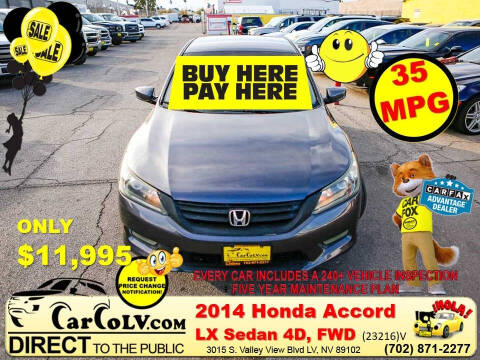 2014 Honda Accord for sale at The Car Company - Buy Here Pay Here in Las Vegas NV