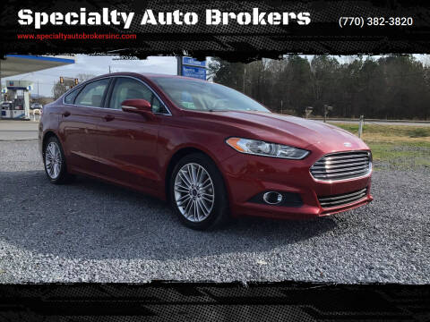 2016 Ford Fusion for sale at Specialty Auto Brokers in Cartersville GA