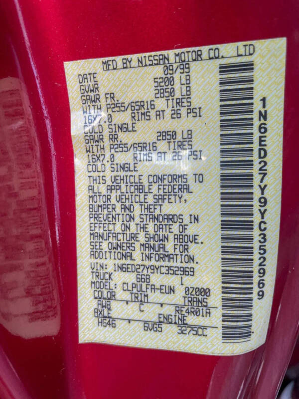 2000 Nissan Frontier XE