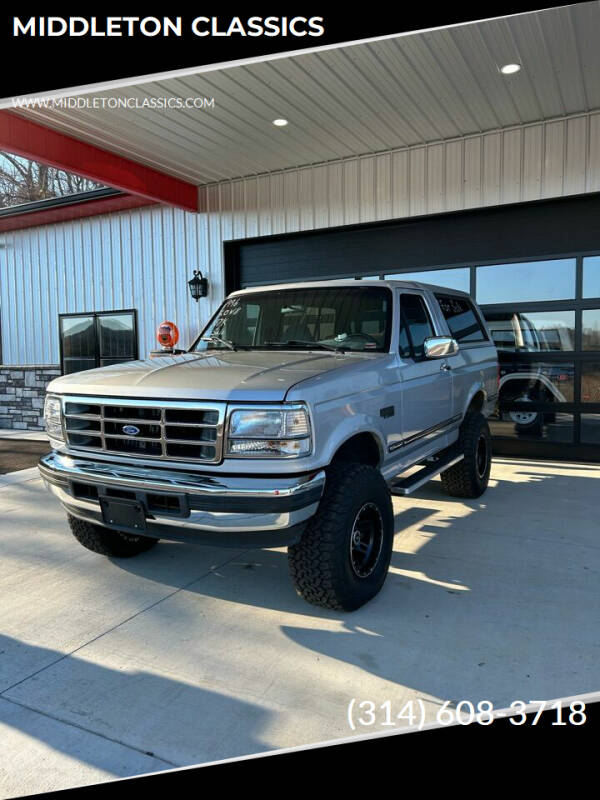 1996 Ford Bronco for sale at MIDDLETON CLASSICS in Potosi MO
