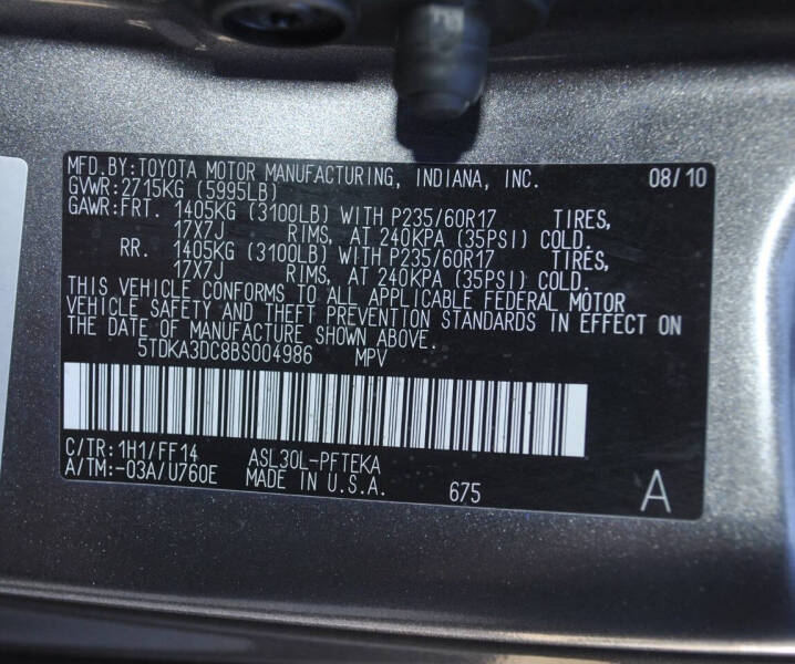 2011 Toyota Sienna Base 7-Passenger