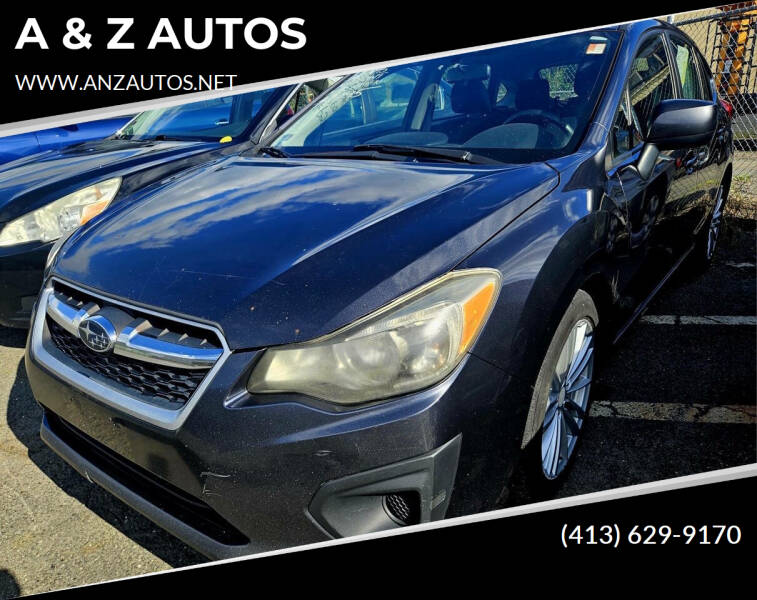 2012 Subaru Impreza for sale at A & Z AUTOS in Westfield MA