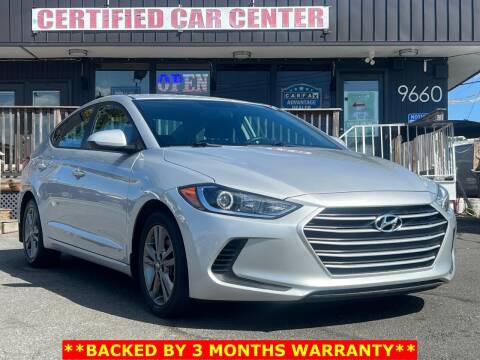 2018 Hyundai Elantra for sale at CERTIFIED CAR CENTER in Fairfax VA