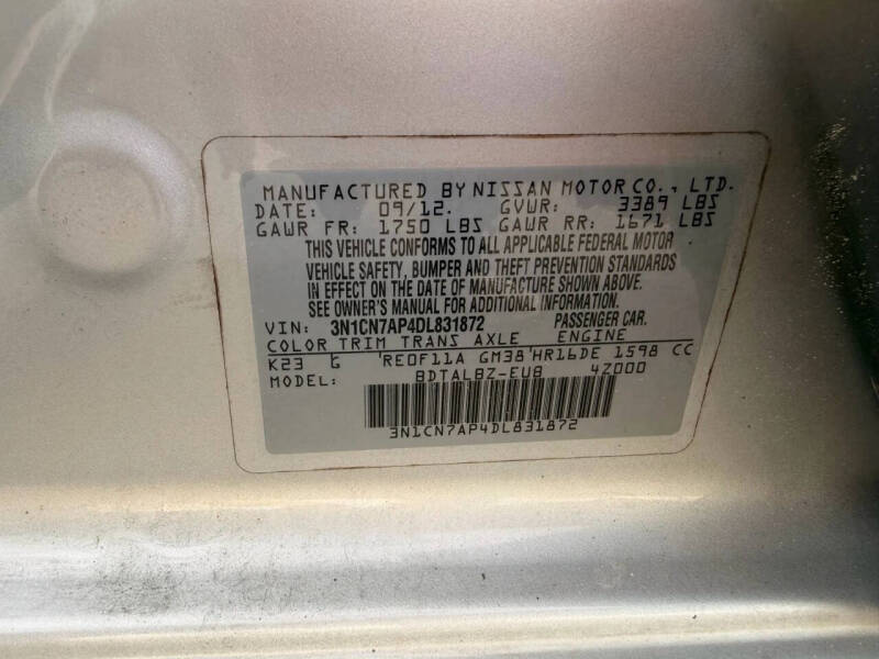 2013 Nissan Versa 1.6 S