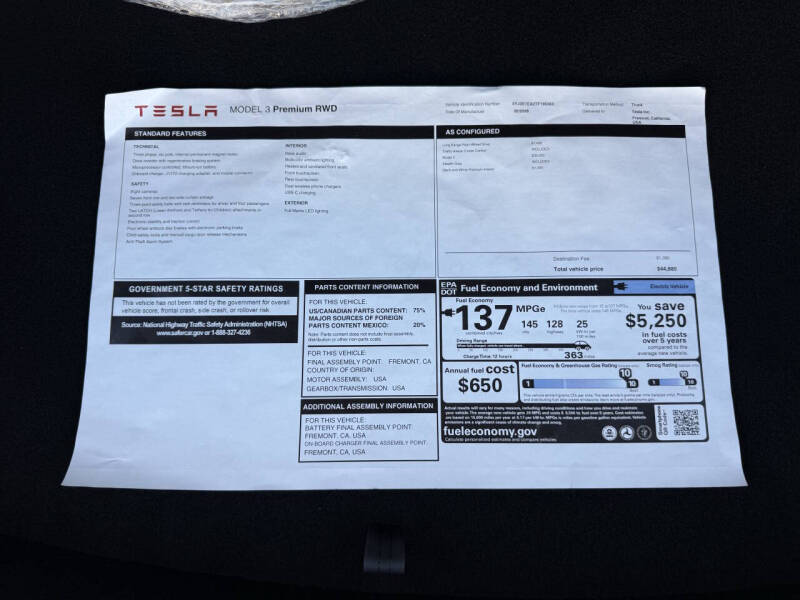 2026 Tesla Model 3 Premium