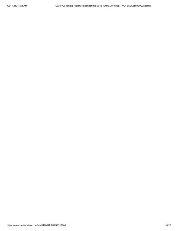 2016 Toyota Prius Two