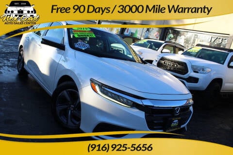 2019 Honda Insight for sale at West Coast Auto Sales Center in Sacramento CA