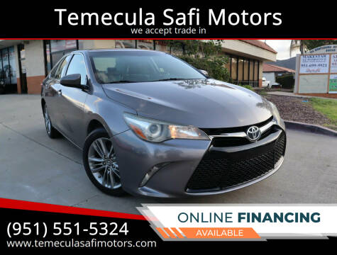 2017 Toyota Camry for sale at Temecula Safi Motors in Temecula CA