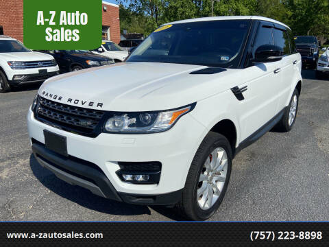 2016 Land Rover Range Rover Sport for sale at A-Z Auto Sales in Newport News VA