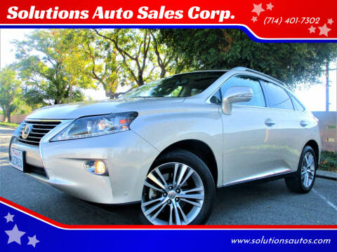 2015 Lexus RX 350 for sale at Solutions Auto Sales Corp. in Orange CA