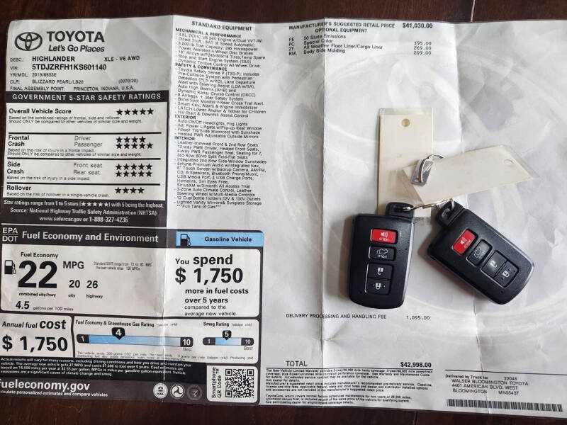 2019 Toyota Highlander XLE