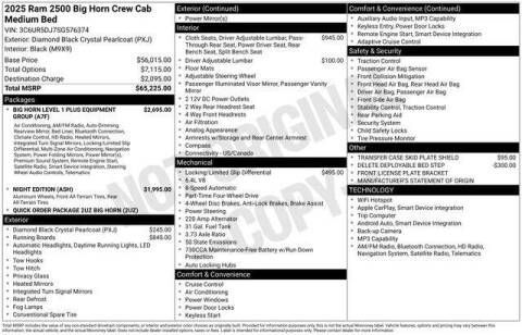 2025 RAM 2500 Big Horn