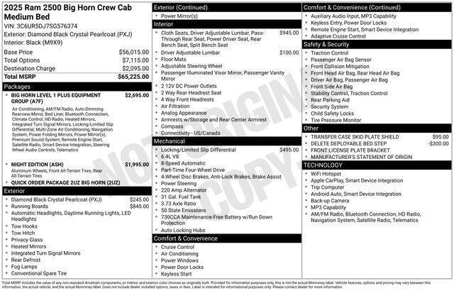 2025 RAM 2500 Big Horn