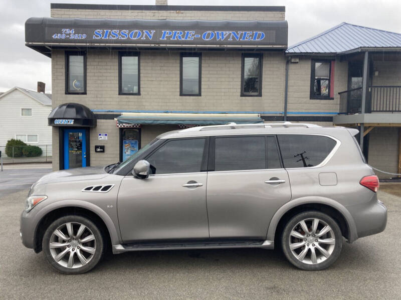 2014 Infiniti QX80 for sale at Sisson Pre-Owned in Uniontown PA