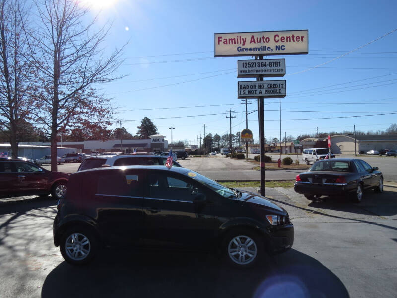 2016 Chevrolet Sonic for sale at FAMILY AUTO CENTER in Greenville NC