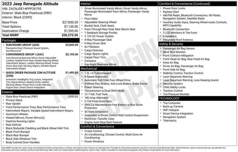 2023 Jeep Renegade Altitude