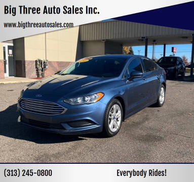 2018 Ford Fusion for sale at Big Three Auto Sales Inc. in Detroit MI