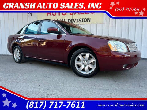 2007 Mercury Montego for sale at CRANSH AUTO SALES, INC in Arlington TX