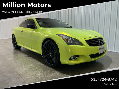 2013 Infiniti G37 Coupe for sale at Million Motors in Adel IA
