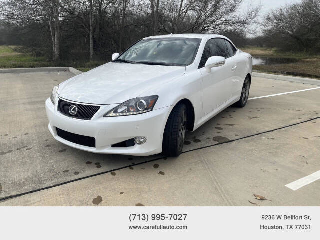 2011 Lexus IS 250C for sale at CAREFULL AUTO CARE in Houston, TX