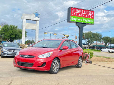 2017 Hyundai Accent for sale at CityWide Motors in Garland TX