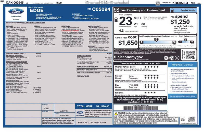 2019 Ford Edge SEL