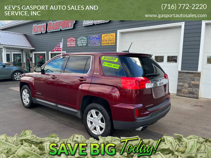 2016 GMC Terrain for sale at KEV'S GASPORT AUTO SALES AND SERVICE, INC in Gasport NY