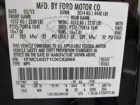 2012 Ford Escape XLT