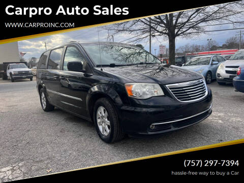 2012 Chrysler Town and Country for sale at Carpro Auto Sales in Chesapeake VA