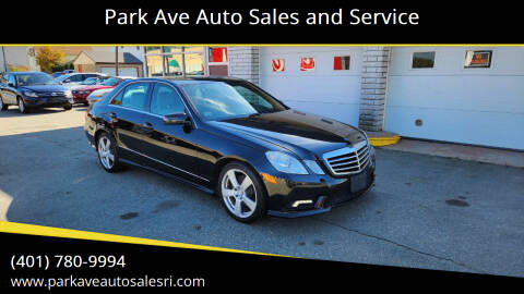 2011 Mercedes-Benz E-Class for sale at Park Ave Auto Sales and Service in Cranston RI