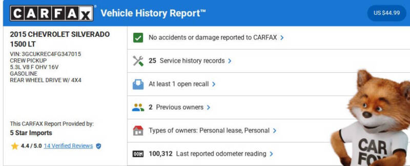 2015 Chevrolet Silverado 1500