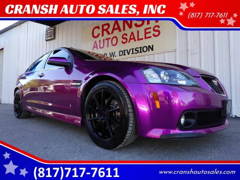 2009 Pontiac G8 for sale at CRANSH AUTO SALES, INC in Arlington TX