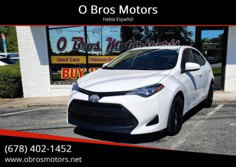 2017 Toyota Corolla for sale at O Bros Motors in Marietta GA